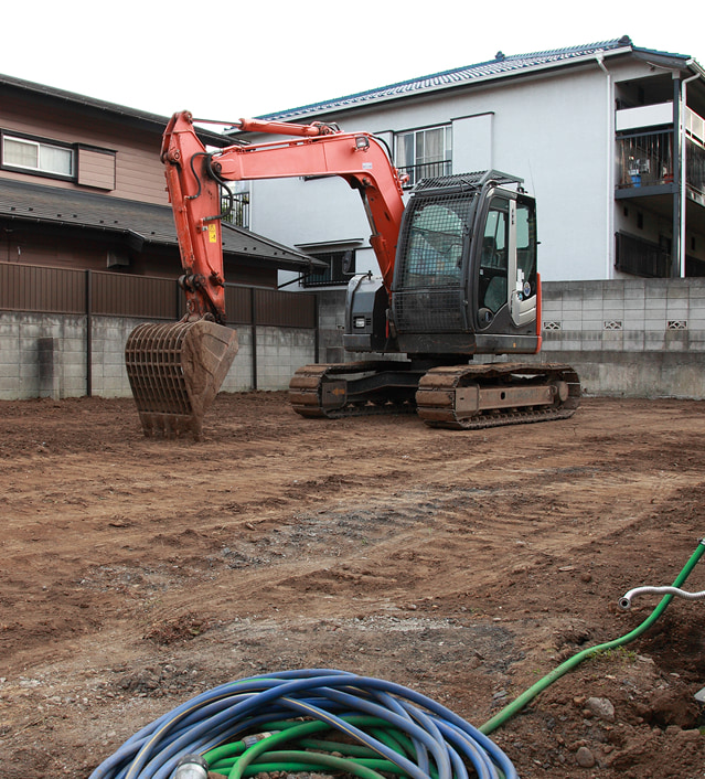 整地され解体工事が完了した土地
